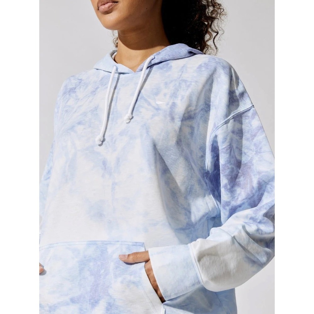 Nike Dri-FIT Icon Clash Tie Dye Hoodie XS Blue White Pullover Athletic